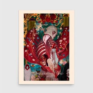 Frankenstein Art Print - Red and White